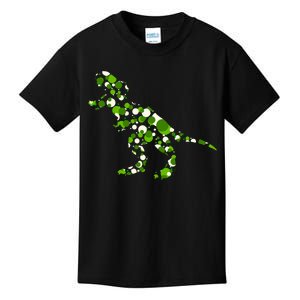 Green T Rex Polka Dot Dinosaur International Dot Day Kids T-Shirt