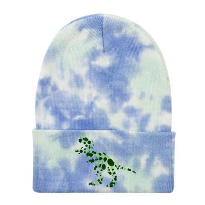 Green T Rex Polka Dot Dinosaur International Dot Day Tie Dye 12in Knit Beanie