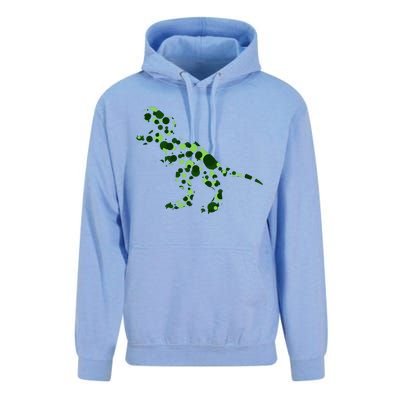 Green T Rex Polka Dot Dinosaur International Dot Day Unisex Surf Hoodie