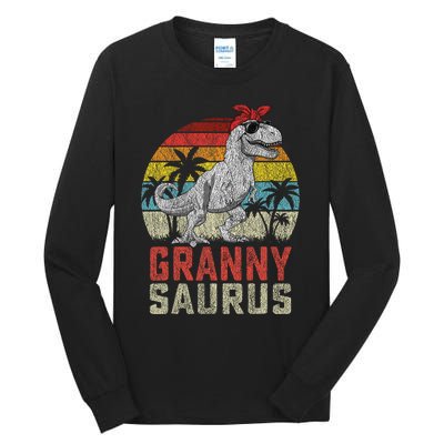 Grannysaurus T Rex Dinosaur Granny Saurus MotherS Family Tall Long Sleeve T-Shirt