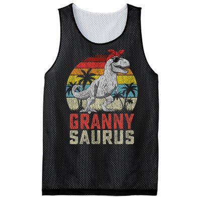 Grannysaurus T Rex Dinosaur Granny Saurus MotherS Family Mesh Reversible Basketball Jersey Tank