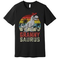 Grannysaurus T Rex Dinosaur Granny Saurus MotherS Family Premium T-Shirt