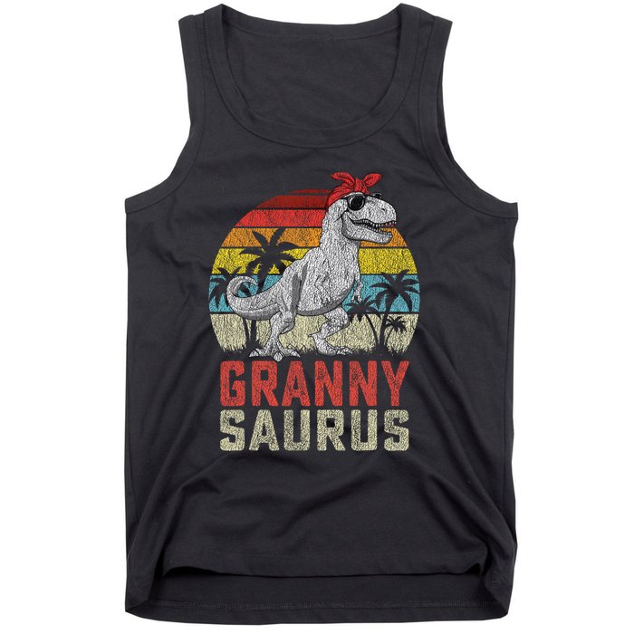 Grannysaurus T Rex Dinosaur Granny Saurus MotherS Family Tank Top