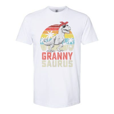 Grannysaurus T Rex Dinosaur Granny Saurus MotherS Family Softstyle CVC T-Shirt