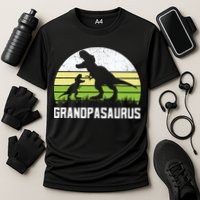 Grandpasaurus T Rex Dinosaur Grandpa Saurus Family Matching Cooling Performance Crew T-Shirt
