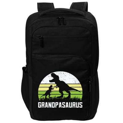 Grandpasaurus T Rex Dinosaur Grandpa Saurus Family Matching Impact Tech Backpack