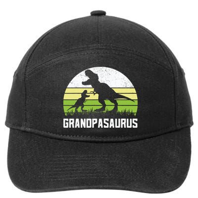 Grandpasaurus T Rex Dinosaur Grandpa Saurus Family Matching 7-Panel Snapback Hat