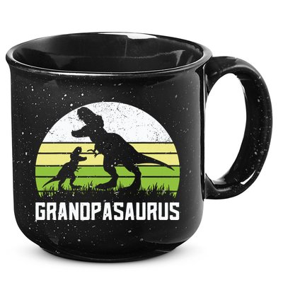 Grandpasaurus T Rex Dinosaur Grandpa Saurus Family Matching 15oz Campfire Ceramic Mug
