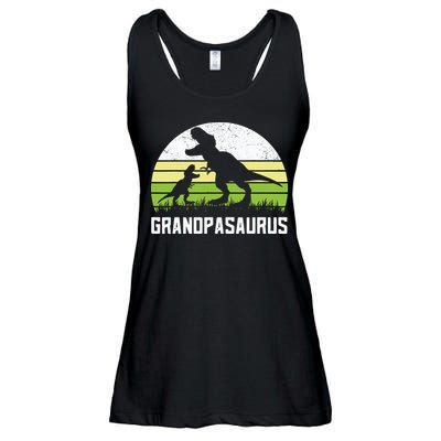Grandpasaurus T Rex Dinosaur Grandpa Saurus Family Matching Ladies Essential Flowy Tank