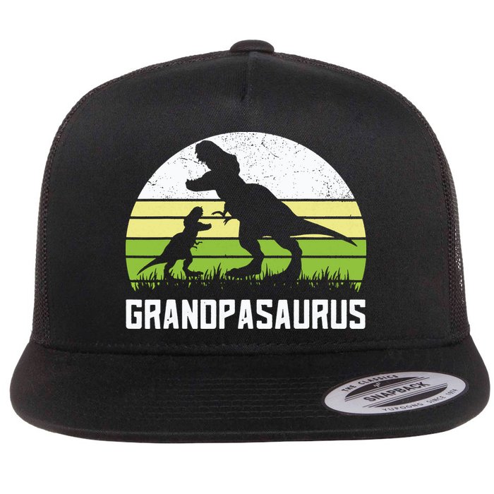 Grandpasaurus T Rex Dinosaur Grandpa Saurus Family Matching Flat Bill Trucker Hat