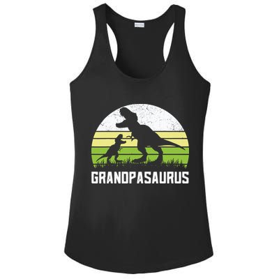 Grandpasaurus T Rex Dinosaur Grandpa Saurus Family Matching Ladies PosiCharge Competitor Racerback Tank