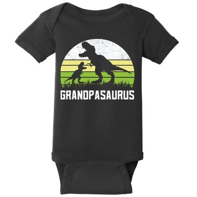 Grandpasaurus T Rex Dinosaur Grandpa Saurus Family Matching Baby Bodysuit