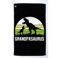 Grandpasaurus T Rex Dinosaur Grandpa Saurus Family Matching Golf Towel
