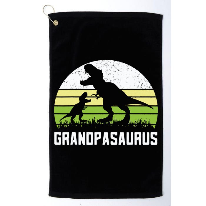 Grandpasaurus T Rex Dinosaur Grandpa Saurus Family Matching Golf Towel