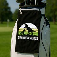 Grandpasaurus T Rex Dinosaur Grandpa Saurus Family Matching Golf Towel