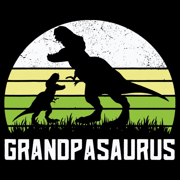 Grandpasaurus T Rex Dinosaur Grandpa Saurus Family Matching Cropped Pullover Crew