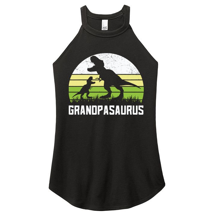 Grandpasaurus T Rex Dinosaur Grandpa Saurus Family Matching Women's Perfect Tri Rocker Tank