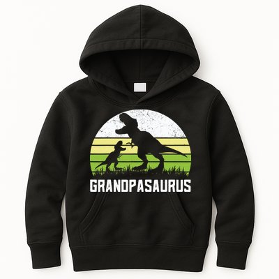 Grandpasaurus T Rex Dinosaur Grandpa Saurus Family Matching Kids Hoodie