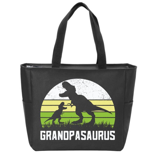 Grandpasaurus T Rex Dinosaur Grandpa Saurus Family Matching Zip Tote Bag