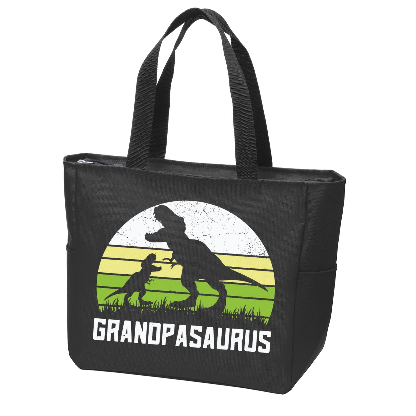 Grandpasaurus T Rex Dinosaur Grandpa Saurus Family Matching Zip Tote Bag