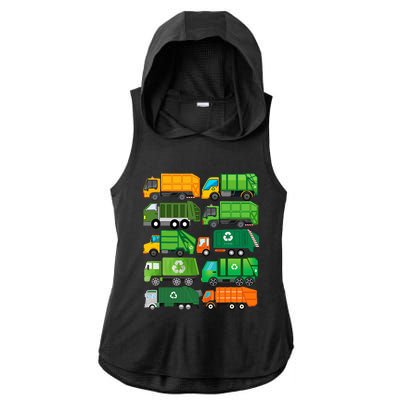 Garbage Truck Recycling Day Trash Waste Separation Birthday Ladies PosiCharge Tri-Blend Wicking Draft Hoodie Tank