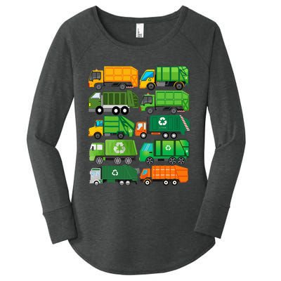 Garbage Truck Recycling Day Trash Waste Separation Birthday Women's Perfect Tri Tunic Long Sleeve Shirt