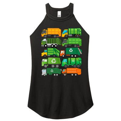 Garbage Truck Recycling Day Trash Waste Separation Birthday Women's Perfect Tri Rocker Tank