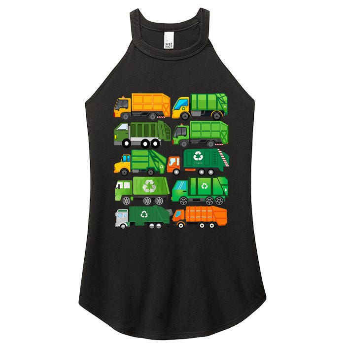 Garbage Truck Recycling Day Trash Waste Separation Birthday Women’s Perfect Tri Rocker Tank