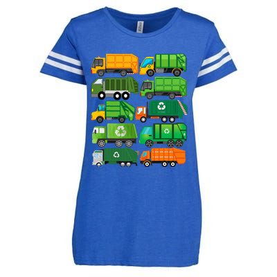 Garbage Truck Recycling Day Trash Waste Separation Birthday Enza Ladies Jersey Football T-Shirt