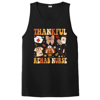 Groovy Thankful Rehab Nurse Thanksgiving Fall Autumn Nurse PosiCharge Competitor Tank