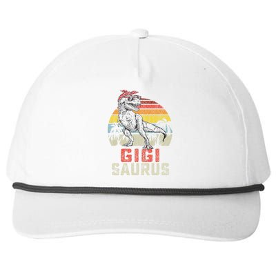 Gigisaurus T Rex Dinosaur Gigi Saurus Family Matching Snapback Five-Panel Rope Hat