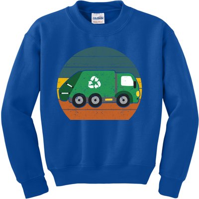 Garbage Truck Retro Vintage Trash Waste Recycle Collector Cute Gift Kids Sweatshirt