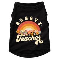 Groovy Teacher Retro Rainbow Colorful Design Teaching Doggie Tank