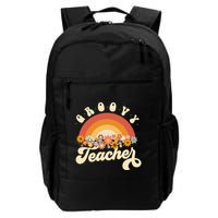 Groovy Teacher Retro Rainbow Colorful Design Teaching Backpack