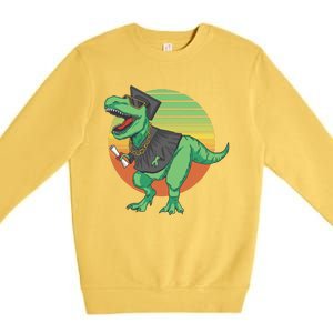 Graduation T Rex Cute Gift Premium Crewneck Sweatshirt