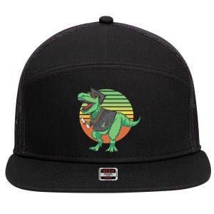 Graduation T Rex Cute Gift 7 Panel Mesh Trucker Snapback Hat