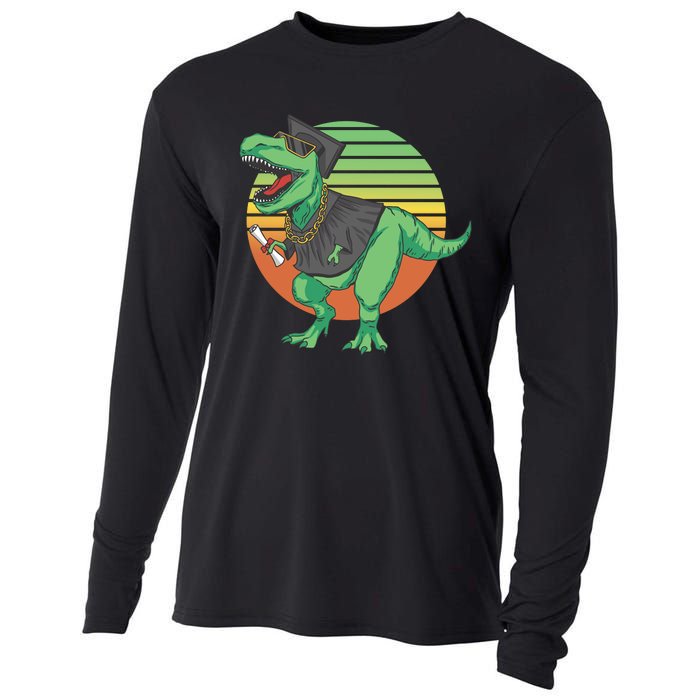 Graduation T Rex Cute Gift Cooling Performance Long Sleeve Crew