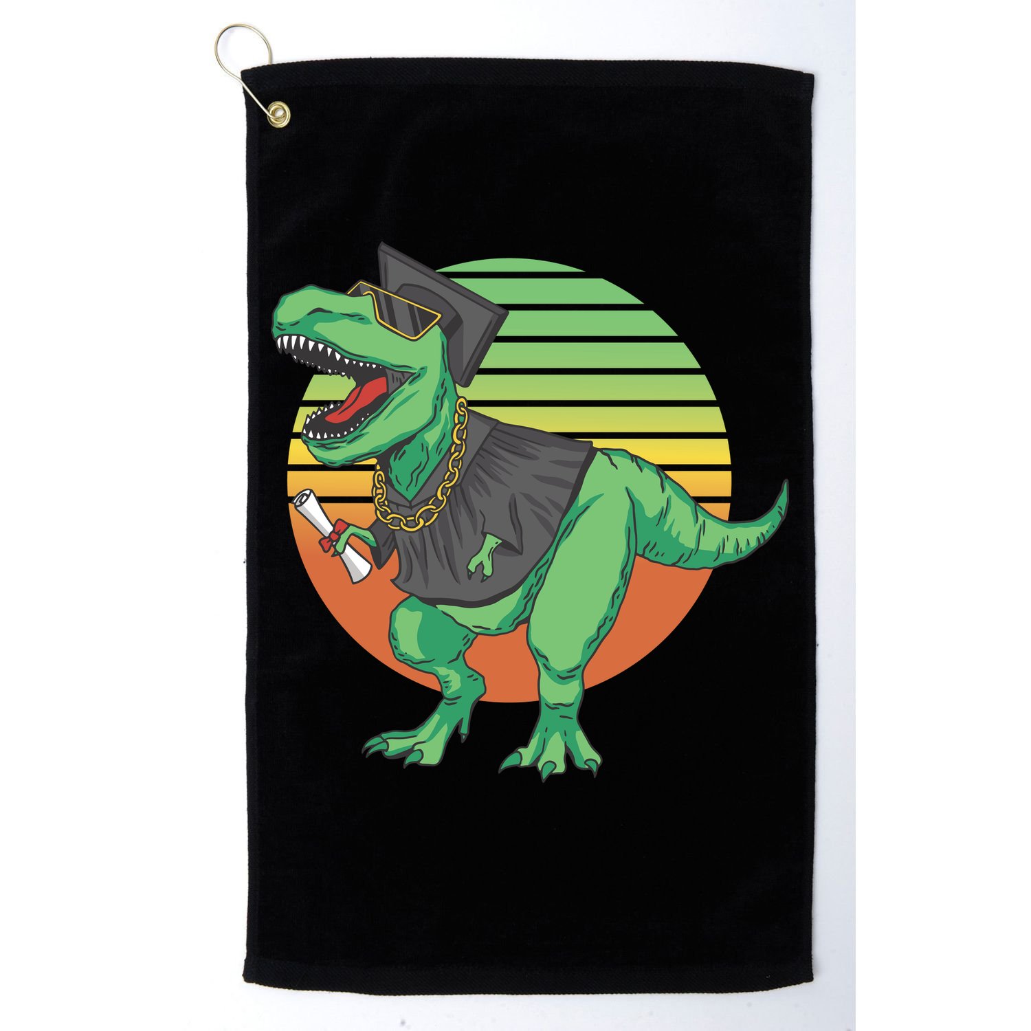 Graduation T Rex Cute Gift Golf Towel