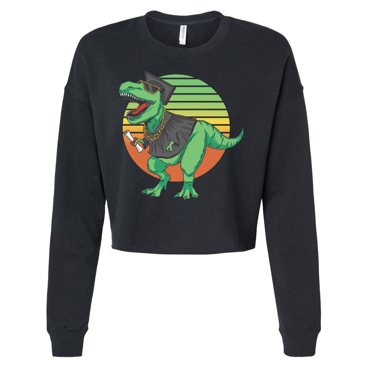 Graduation T Rex Cute Gift Cropped Pullover Crew