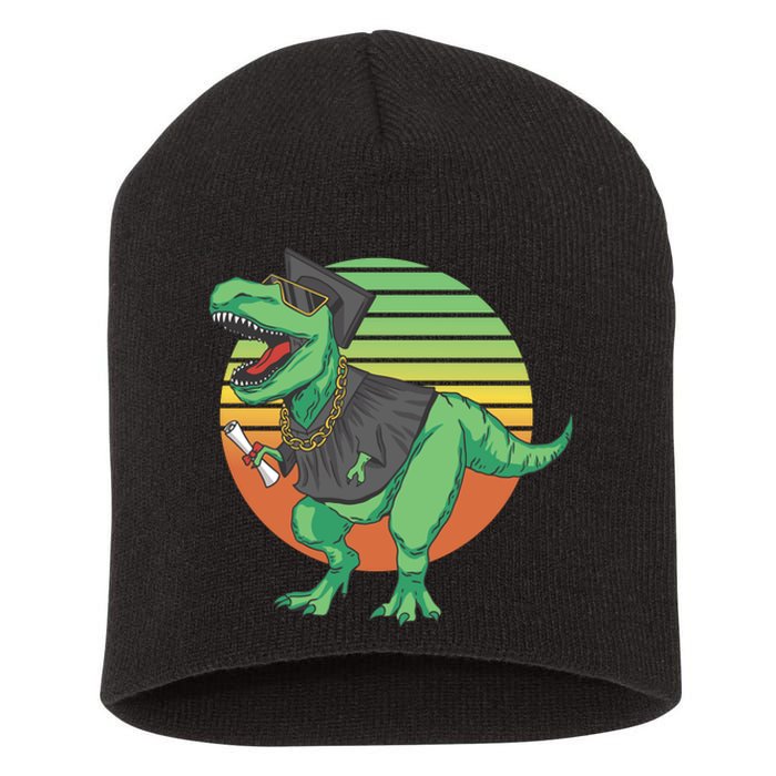 Graduation T Rex Cute Gift Short Acrylic Beanie