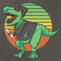 Graduation T Rex Cute Gift Cotton Canvas Backpack