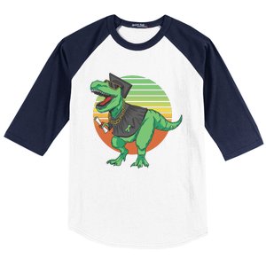 Graduation T Rex Cute Gift Baseball Sleeve Shirt