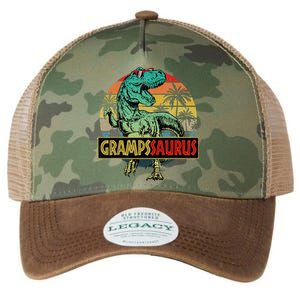 Grampssaurus T Rex Dinosaur Gramps Saurus Family Matching Legacy Tie Dye Trucker Hat