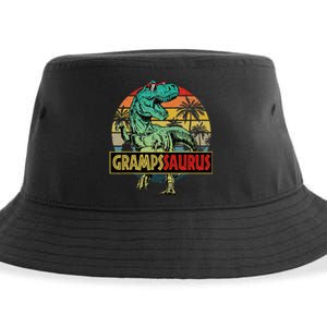 Grampssaurus T Rex Dinosaur Gramps Saurus Family Matching Sustainable Bucket Hat