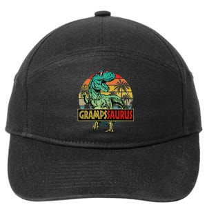 Grampssaurus T Rex Dinosaur Gramps Saurus Family Matching 7-Panel Snapback Hat