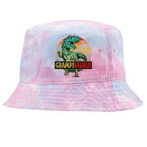 Grampssaurus T Rex Dinosaur Gramps Saurus Family Matching Tie-Dyed Bucket Hat