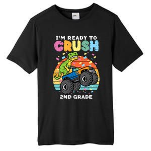 Gamer T Rex On Monster Truck Im Ready To Crush 2nd Grade Boy Tall Fusion ChromaSoft Performance T-Shirt