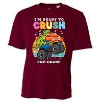 Gamer T Rex On Monster Truck Im Ready To Crush 2nd Grade Boy Cooling Performance Crew T-Shirt