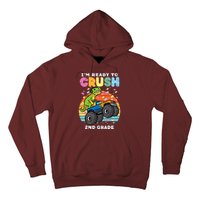 Gamer T Rex On Monster Truck Im Ready To Crush 2nd Grade Boy Hoodie