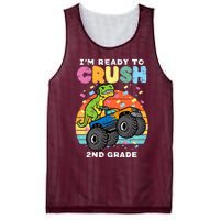 Gamer T Rex On Monster Truck Im Ready To Crush 2nd Grade Boy Mesh Reversible Basketball Jersey Tank